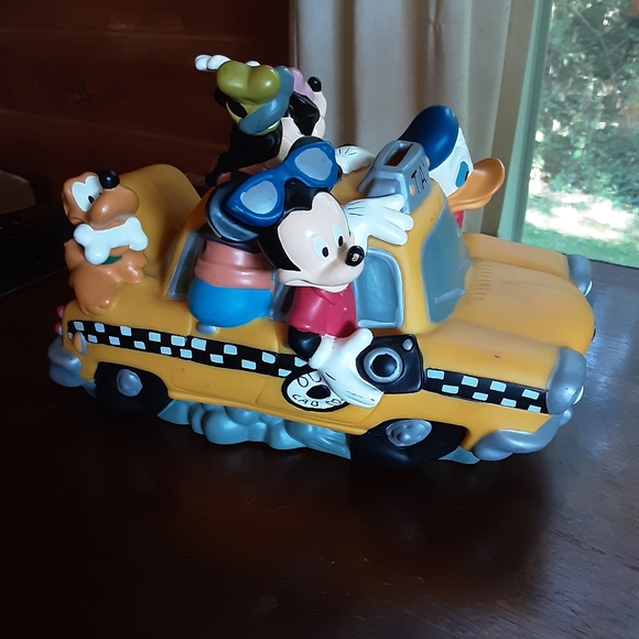 Disney Other - Disney Taxi Piggy Bank, Mickey, Minnie, Pluto,